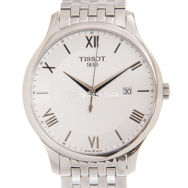 Rolex T-Classic Quartz - Stainless Steel - Silver Dial - Steel Strap - Clasp - Luxury Replica T-CLASSIC Watch