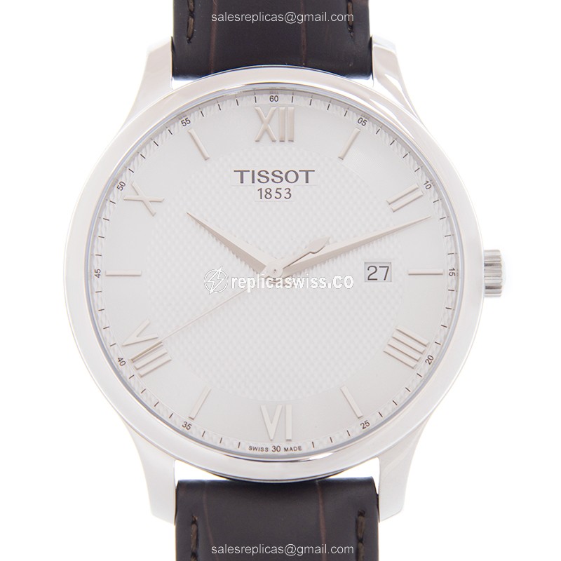 Tissot T-CLASSIC Quartz - Silver Dial - Leather Brown - Clasp - 16mm Case