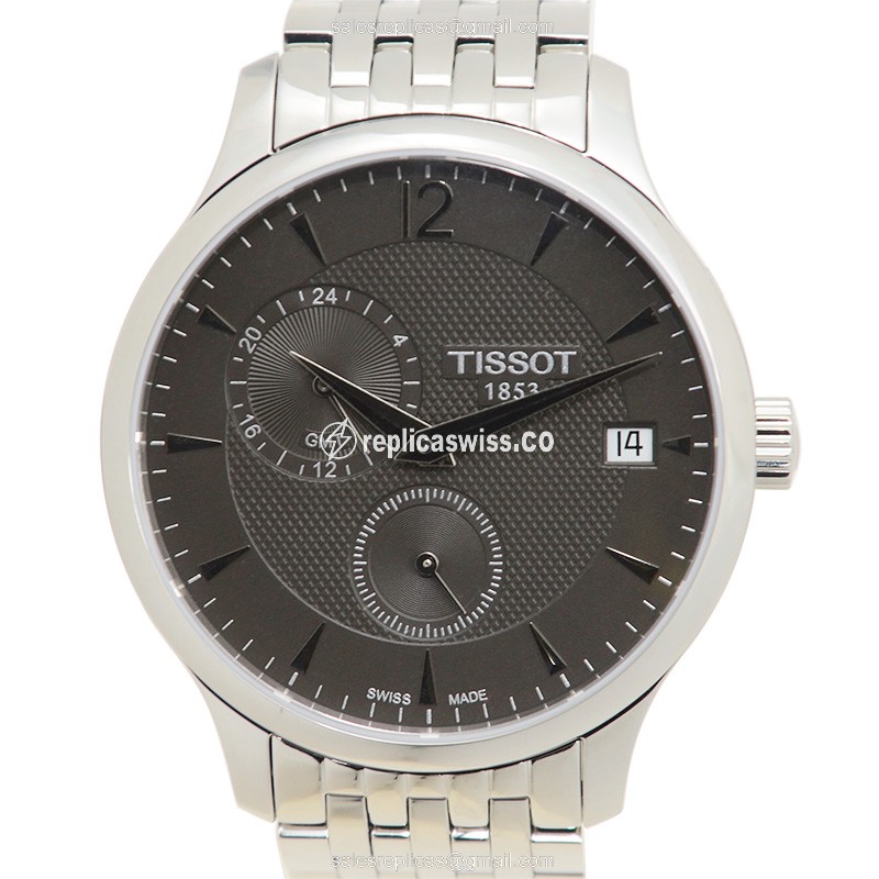 Tissot T-CLASSIC Replica - Automatic - Steel Case - Gray Dial - Silver Band