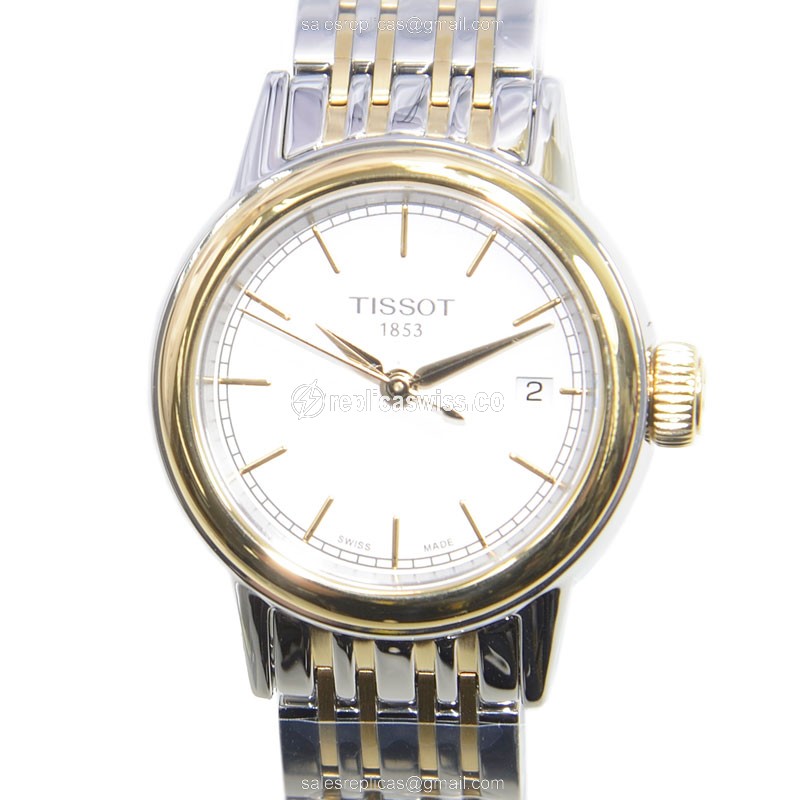Rolex T-CLASSIC Quartz - White Dial - Steel Case - Silver Steel Strap - Clasp - Luxury Replica T-CLASSIC Watch