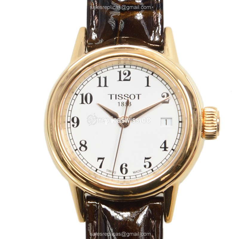 Tissot T-CLASSIC Quartz - Steel Case - White Dial - Brown Leather Strap - Buckle Clasp