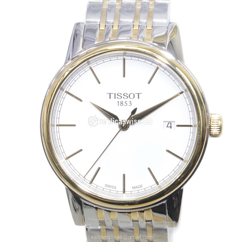 Rolex T-Classic Quartz - Steel Case - White Dial - Silver Band - Clasp
