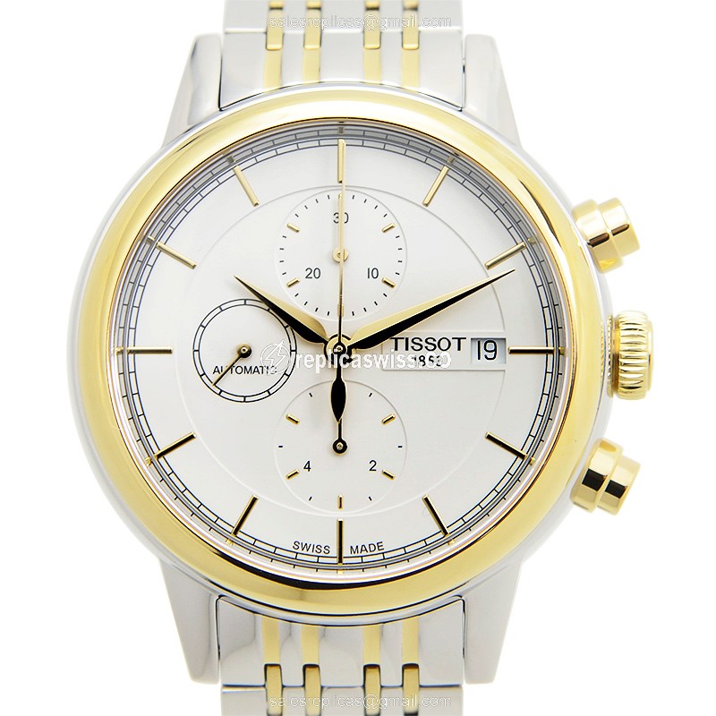 Tissot T-CLASSIC Replica - Automatic - Gold-Plated - Stainless Steel - White Dial
