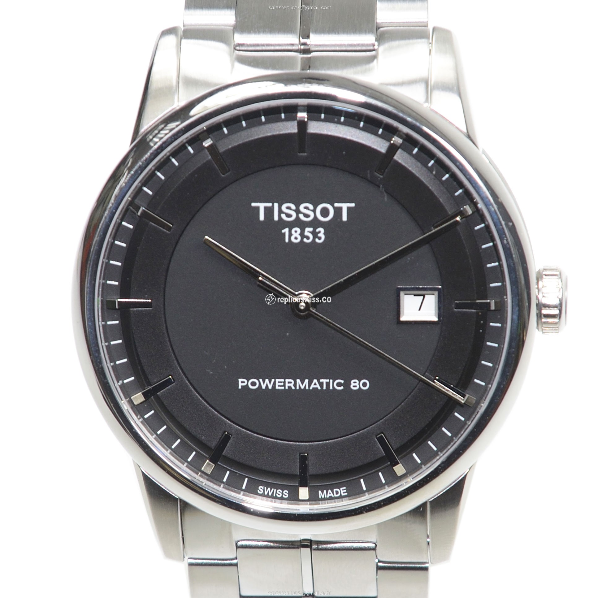 Tissot T-CLASSIC Automatic - Black Dial - Silver Steel - Steel Clasp - Luxury Replica T-CLASSIC Watch
