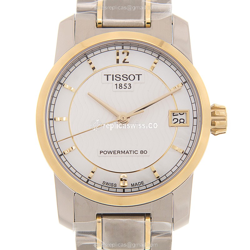 Automatic Tissot T-CLASSIC - Gold-Plated/Steel - White Dial - Gold PVD Strap