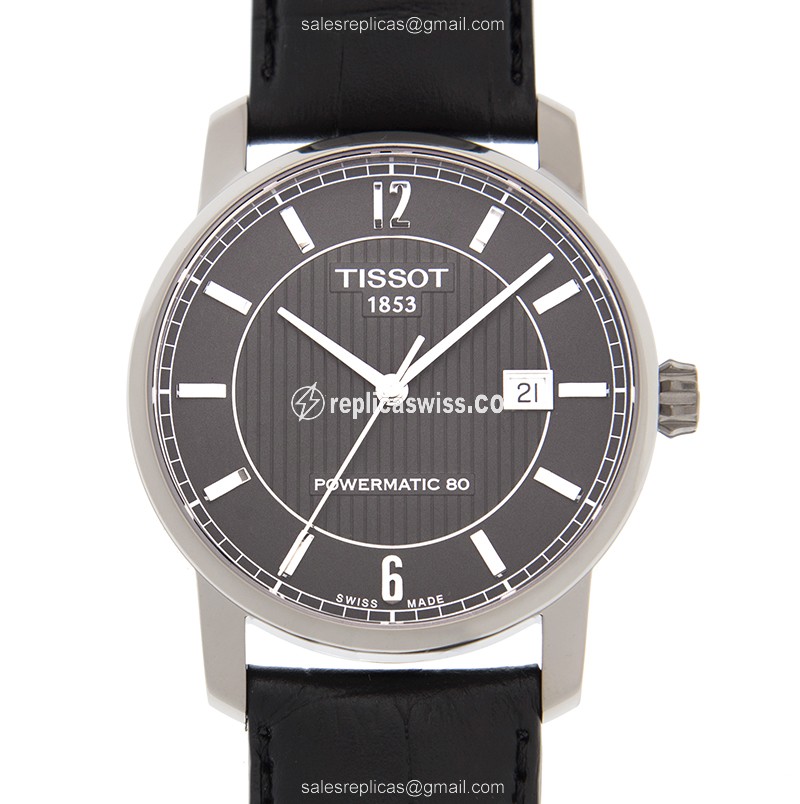 Tissot T-Classic Replica Watch Titanium Automatic Black Dial