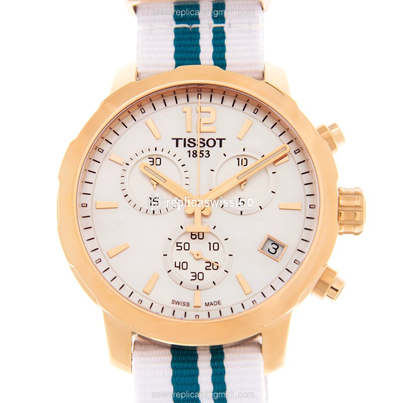 Rolex T-SPORT Quartz - White Dial - Steel Case - Nylon White Strap - Buckle Clasp - Luxury Replica T-SPORT Watch
