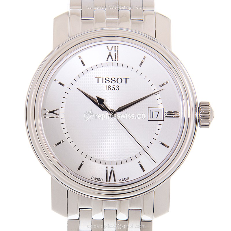 Tissot T-CLASSIC Quartz Steel - Silver Dial - Steel Strap - Clasp - Luxury Replica T-CLASSIC Watch