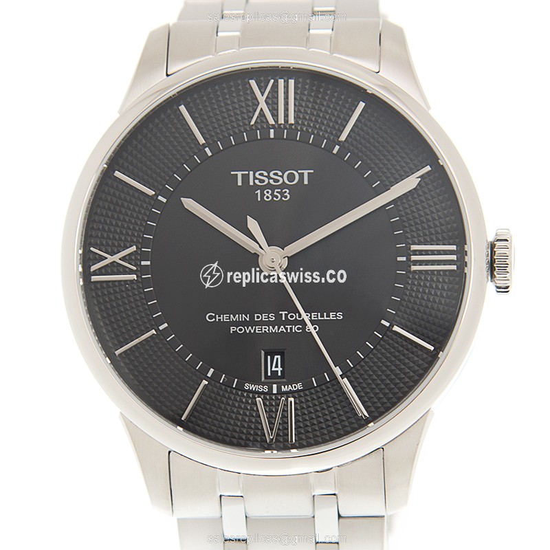 Tissot T-CLASSIC Replica - Automatic - Black Dial - Steel Case & Band - Luxury Replica T-CLASSIC Watch