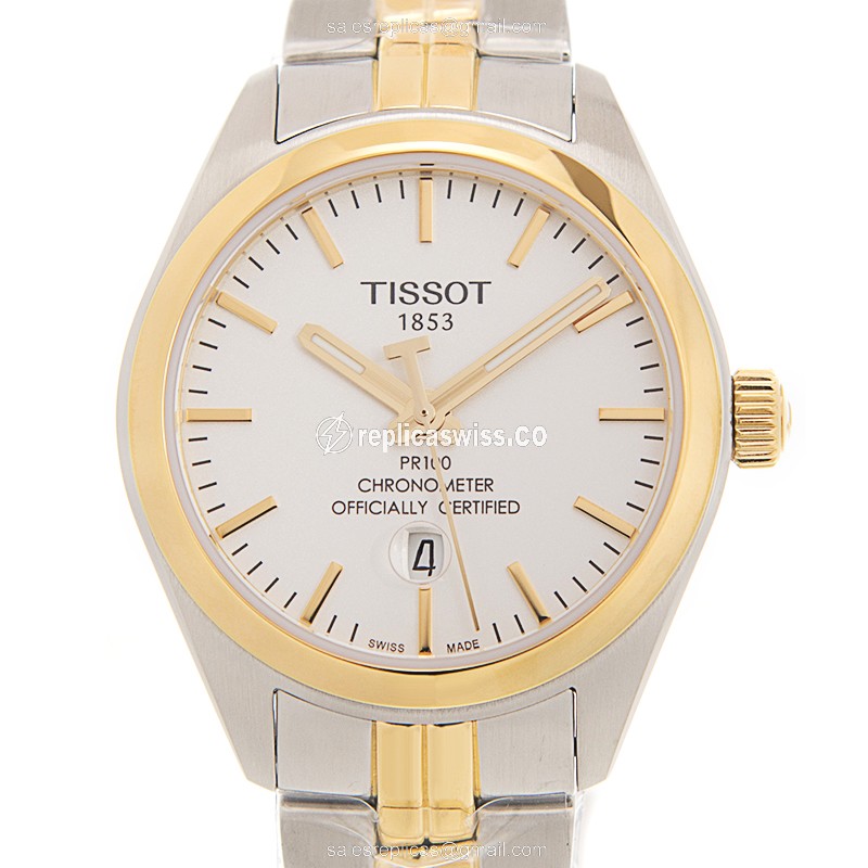 Tissot T-CLASSIC Replica - Automatic - Gold-Plated - Stainless Steel - White Dial