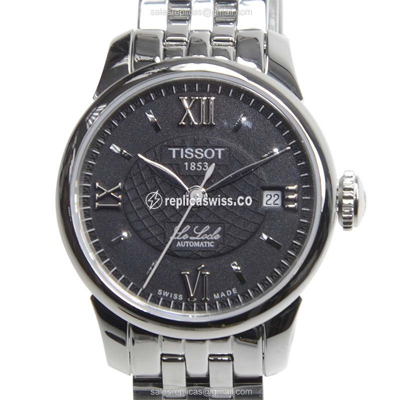 Automatic Tissot T-CLASSIC Replica - Black Dial - Steel Case & Band