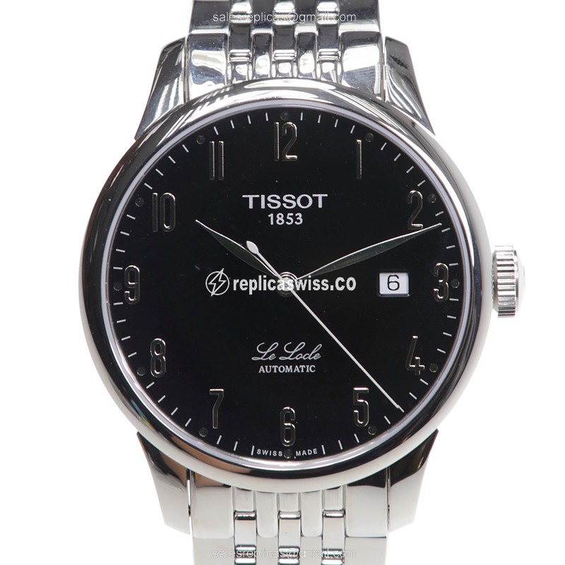 Tissot LE LOCLE Automatic - Steel Case - Black Dial - Silver Steel - Clasp
