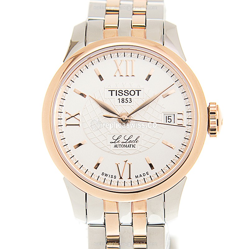 Rolex Tissot LE LOCLE Automatic Gold-Plated Steel - White Dial, Gold Clasp