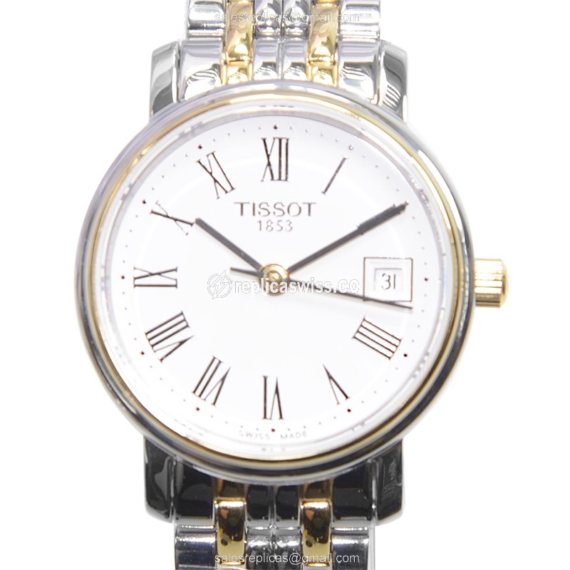 Tissot T-CLASSIC Quartz - Steel Case - White Dial - Silver Steel Band - Luxury Replica T-CLASSIC Watch