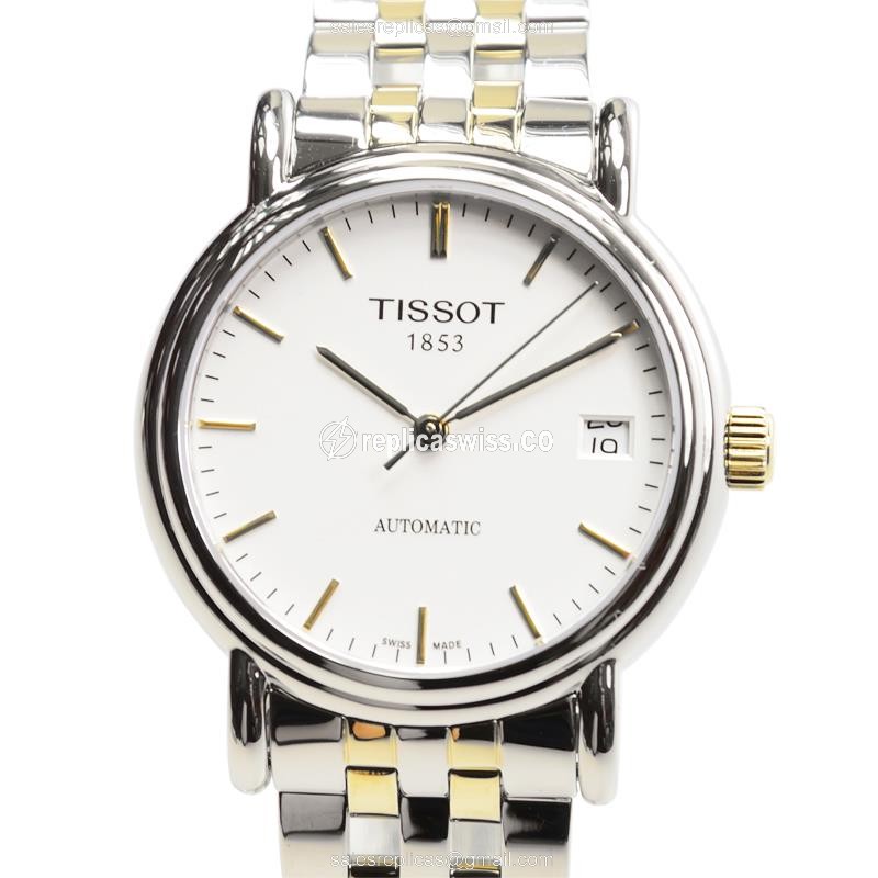 Tissot T-CLASSIC Automatic - Silver Dial - Steel Case - Gold Strap - Luxury Replica T-CLASSIC Watch