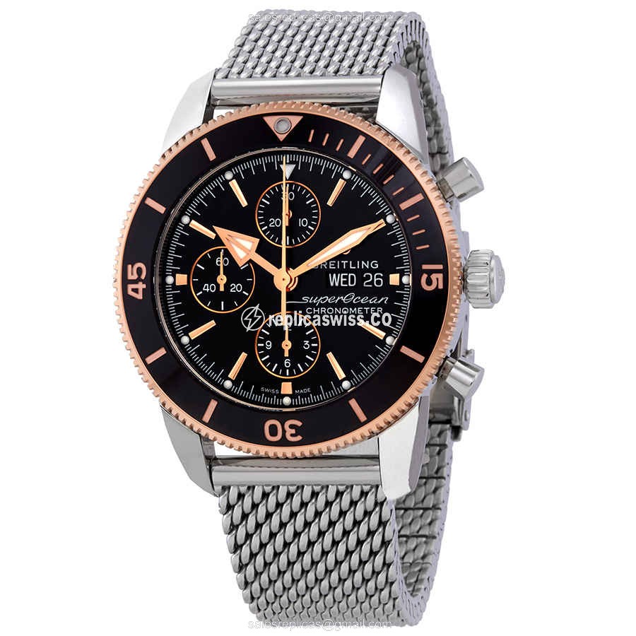 Breitling Superocean Heritage Replica - Automatic - Stainless Steel Case - Black Dial - Luxury Replica SUPEROCEAN HERITAGE Watch