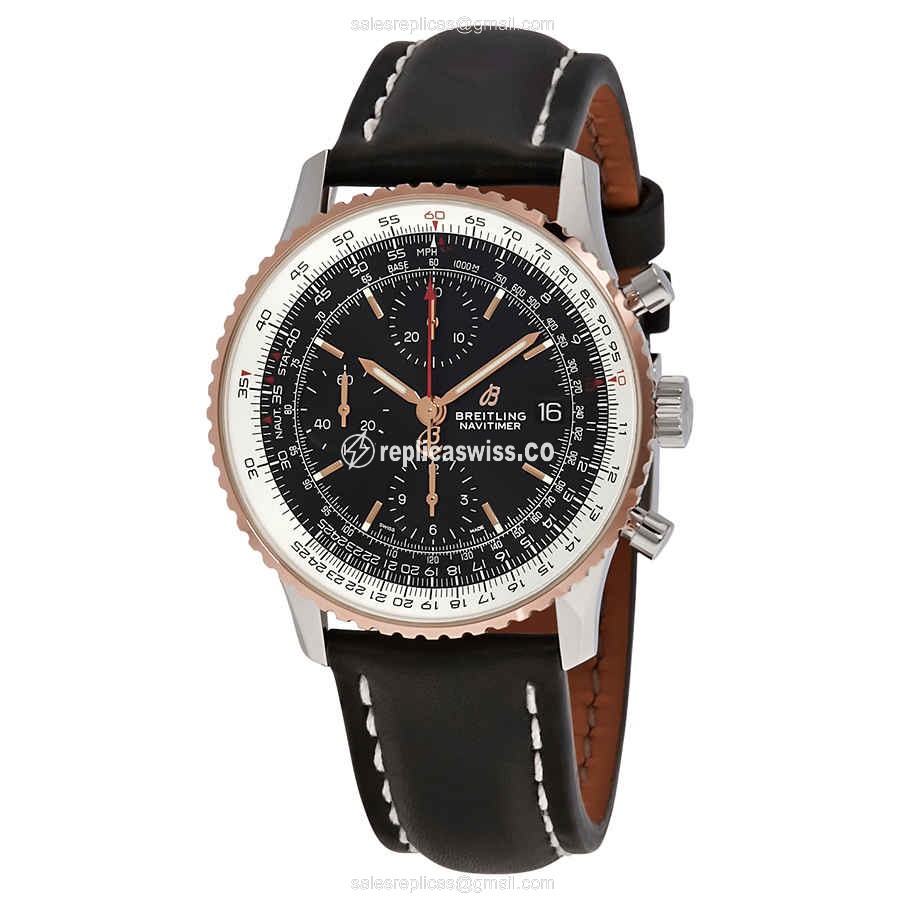 Breitling U13324211B1X1 NAVITIMER 1 - Automatic - Steel - Black - Cowhide Black Buckle