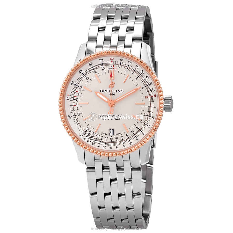 Breitling Replica NAVITIMER 1 - Automatic - Steel Case - Silver Dial - Steel Band