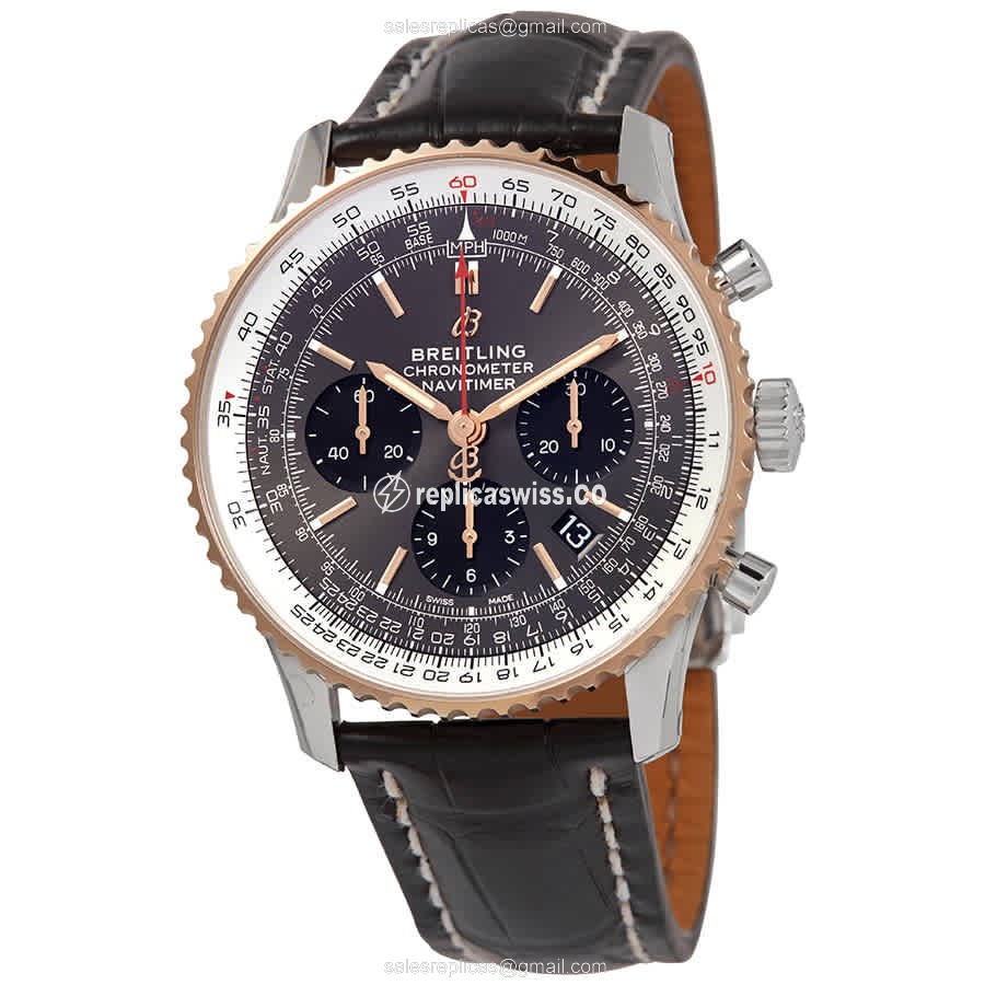 Breitling UB0121211F1P2 Replica - Automatic - Carbon Fiber - Gray Dial - Black Alligator Strap