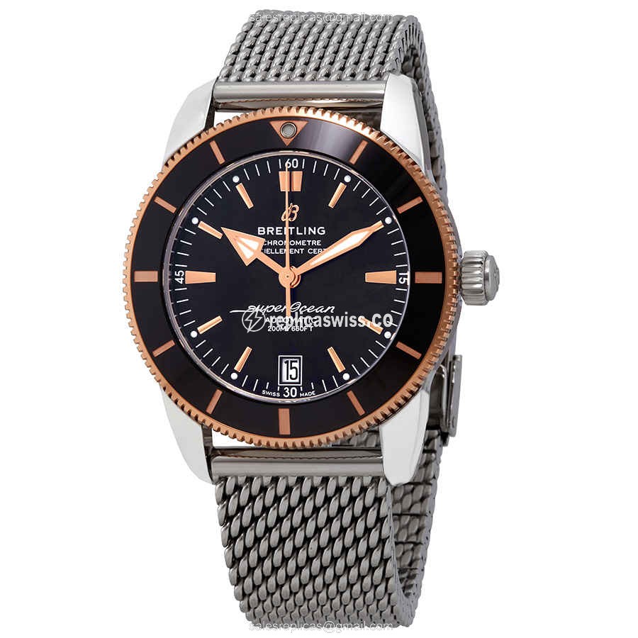 Breitling SuperOcean Replica - Automatic - Black - Steel Case & Band - Luxury Replica SUPEROCEAN Watch