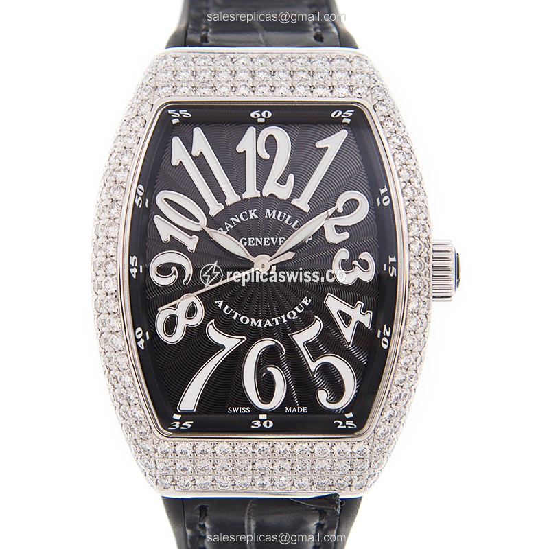 Franck Muller V32 SC AT FO D AC.NR - Vanguard Auto - White Dial on Black Alligator