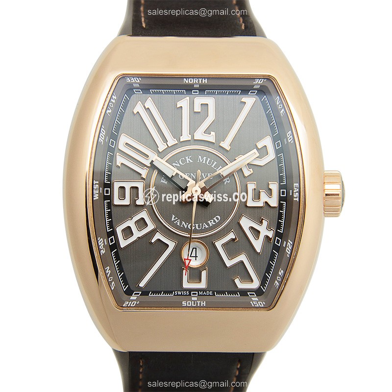 Franck Muller Vanguard Replica - Gold - Gray - Alligator
