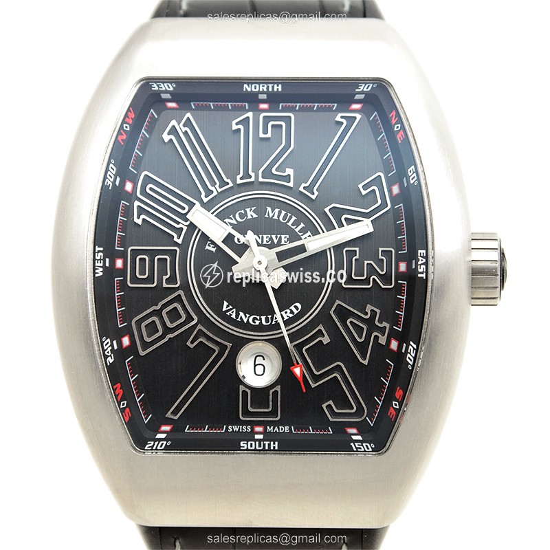 Franck Muller Vanguard Replica - Automatic Steel Black Dial