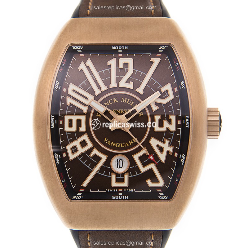 Franck Muller V 45 SC DT CIR BZ.BR.NR-BROWN Vanguard Automatic Bronze | Brown Dial | Cowhide Strap