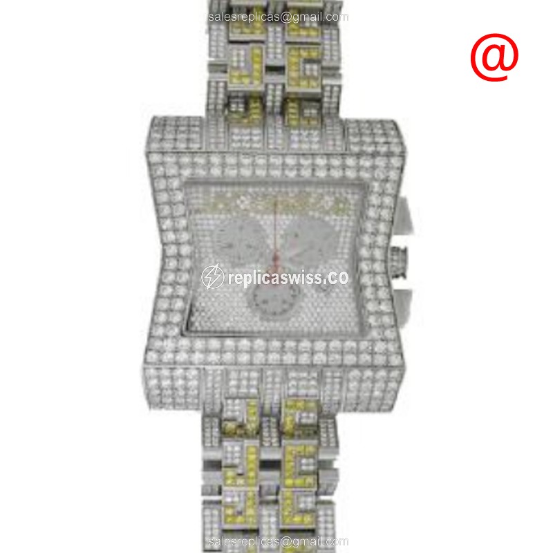 Jacob & Co VEGASDC Replica - Automatic - Stainless Steel - Diamond Bezel - 40mm Silver Dial - Luxury Jacob & Co Watch
