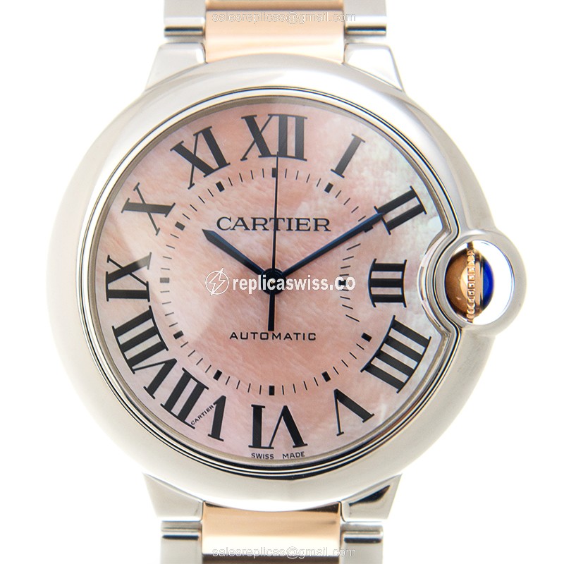 Cartier Ballon Bleu Replica - Automatic - Pink Dial - Steel