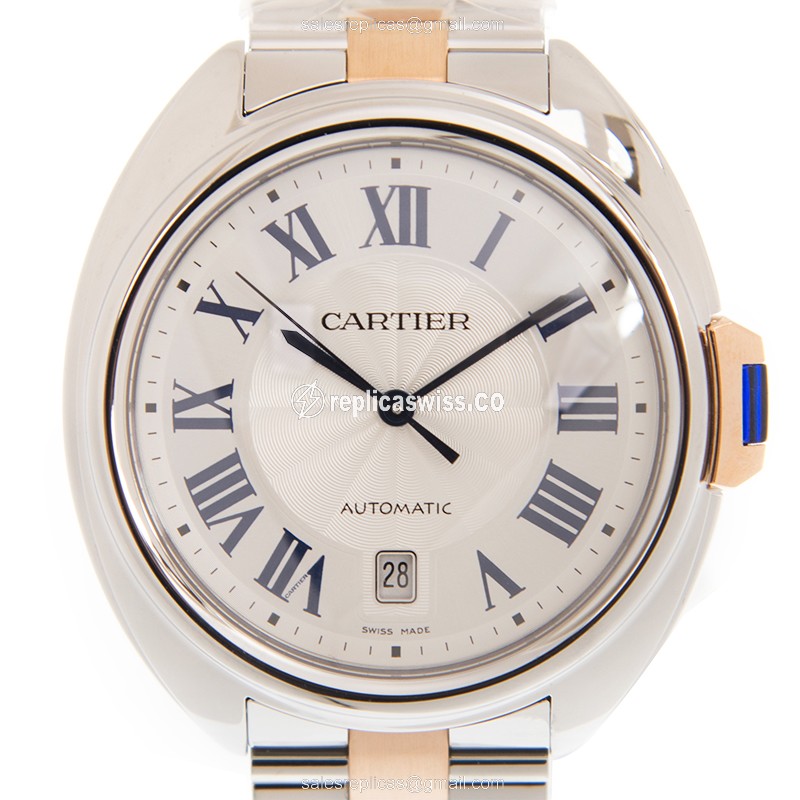 Cartier Ballon Bleu Replica - Auto - Steel - Silver Dial