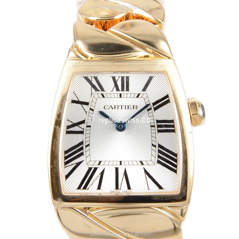 Cartier W640010H Quartz - 18kt Yellow Gold - White Dial - Gold Clasp - Luxury Cartier Watch