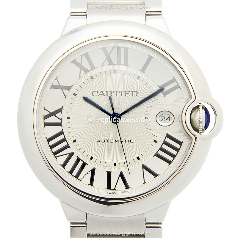 Cartier Ballon Bleu Replica - Automatic - Silver Dial - Steel Case & Band - Luxury Replica BALLON BLEU Watch