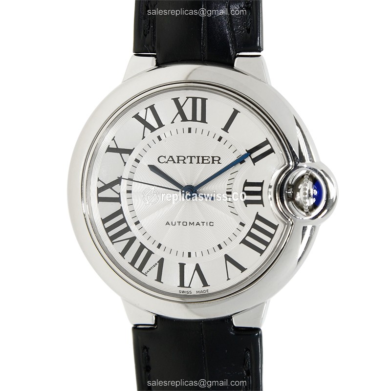 Cartier Ballon Bleu Replica - Auto - Steel - Silver Dial