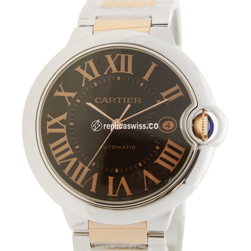 Cartier Ballon Bleu Replica - Automatic - Steel Case - Silver Dial - 18kt Steel Strap