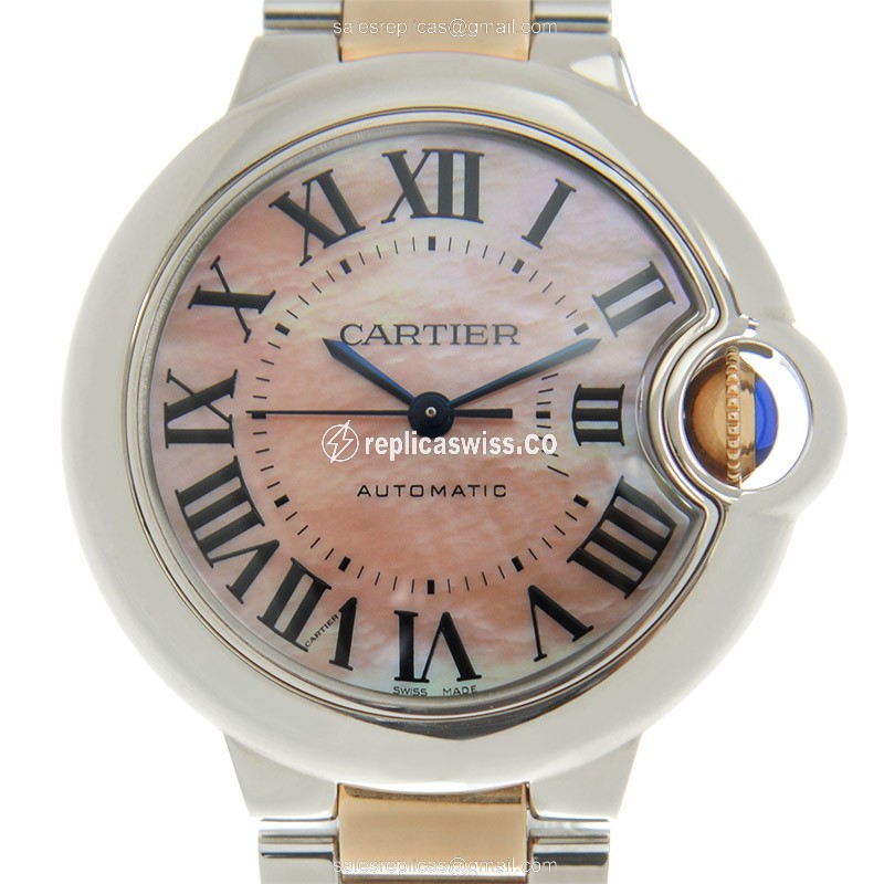 Cartier Ballon Bleu Replica - Automatic - Steel - Pink Dial