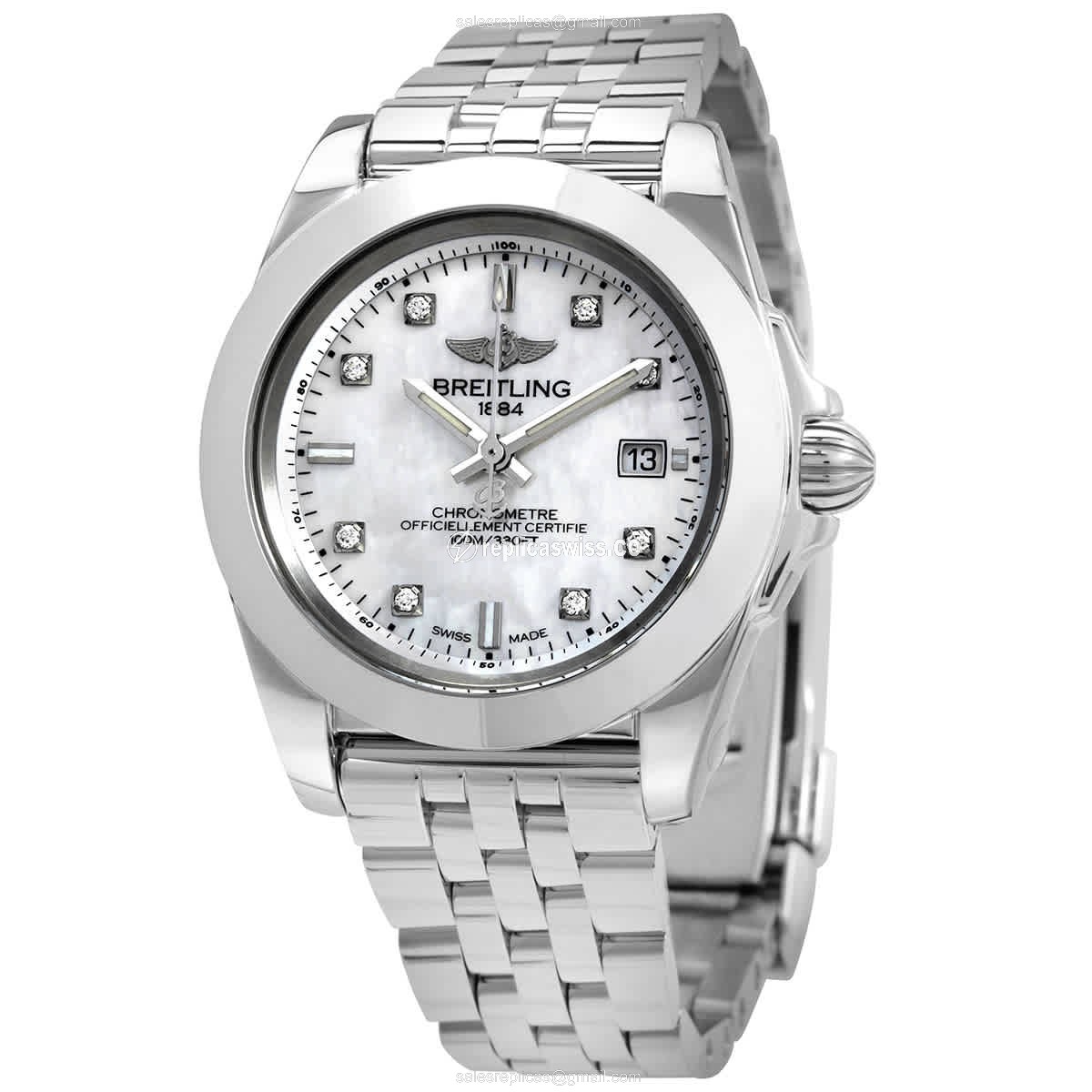 Breitling W71330121A1A1 GALACTIC Quartz - White Dial - Steel Case - Silver Strap