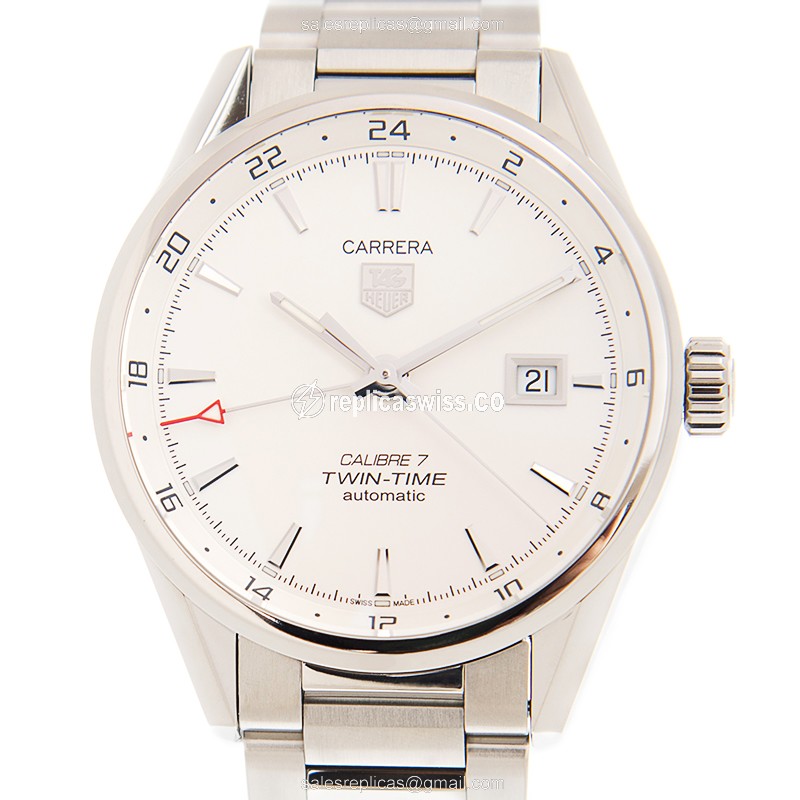 Tag Heuer Carrera Replica - Automatic - Steel - White Dial