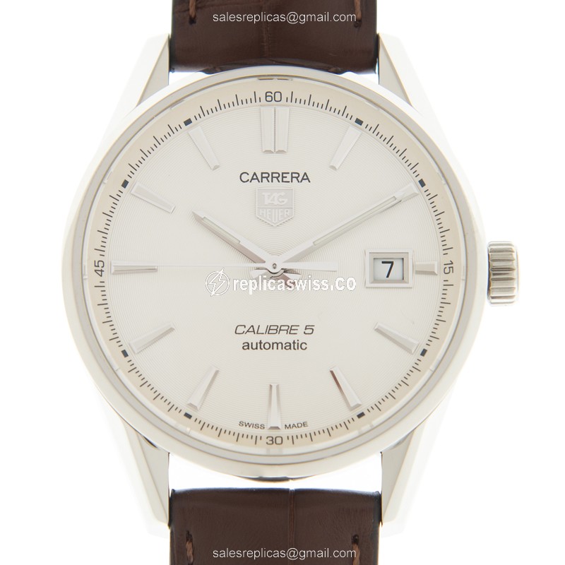 Tag Heuer Carrera Replica - Automatic - Steel - White Dial