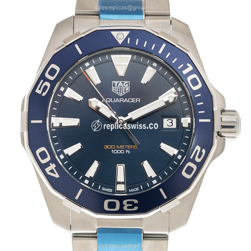 Tag Heuer AQUARACER Quartz - Blue Dial - Steel Case - Silver Steel Band