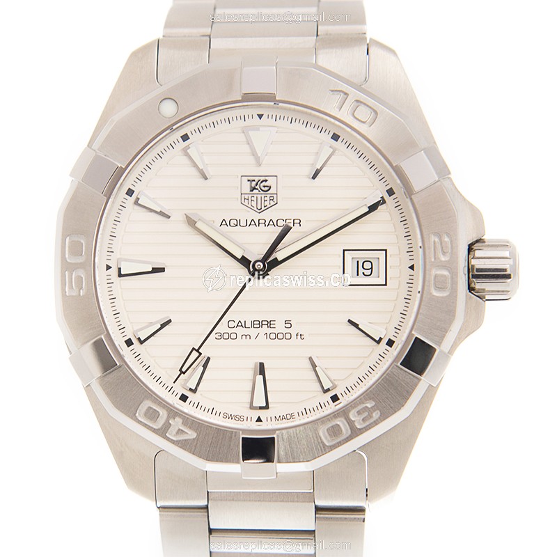 Tag Heuer WAY2111-BA0910 Replica - Automatic - Stainless Steel - White Dial - Silver Clasp - Luxury Tag Heuer Watch