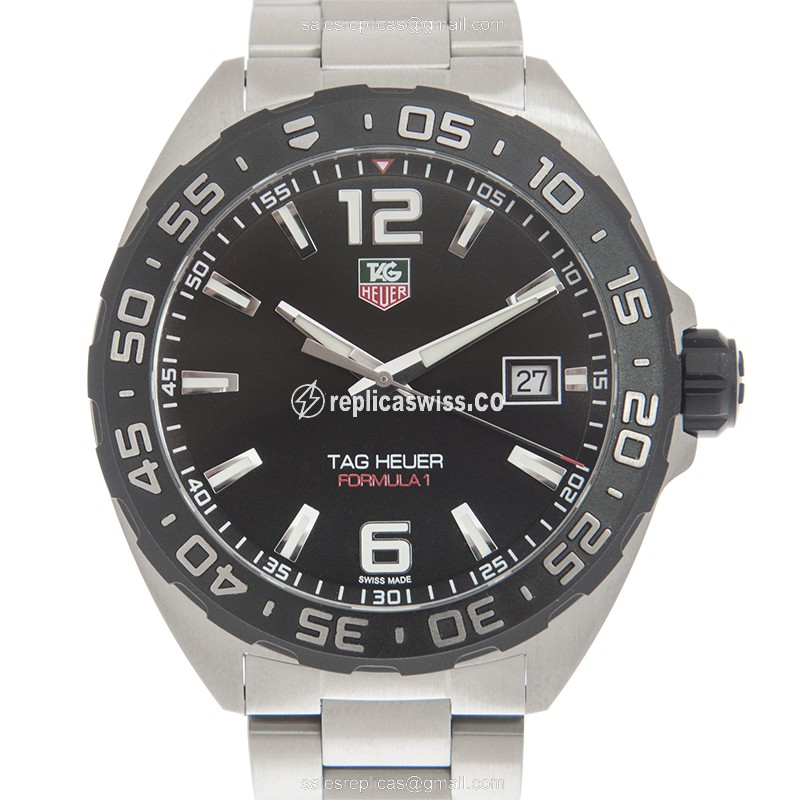 Formula 1 Tag Heuer WAZ1110.BA0875 Quartz - Black Dial - Silver Steel - Clasp