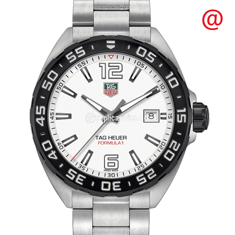 Tag Heuer Formula 1 Quartz Steel White Dial Silver Clasp 40mm Replica - Luxury Replica FORMULA 1 Watch