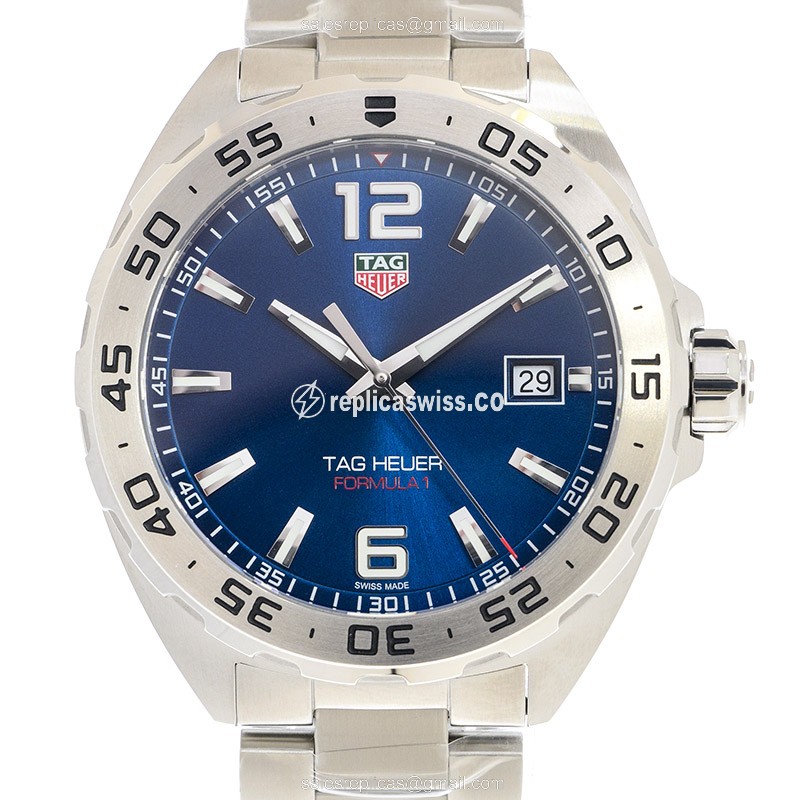 TAG HEUER CARRERA Quartz Steel - Blue Dial Silver Steel Clasp