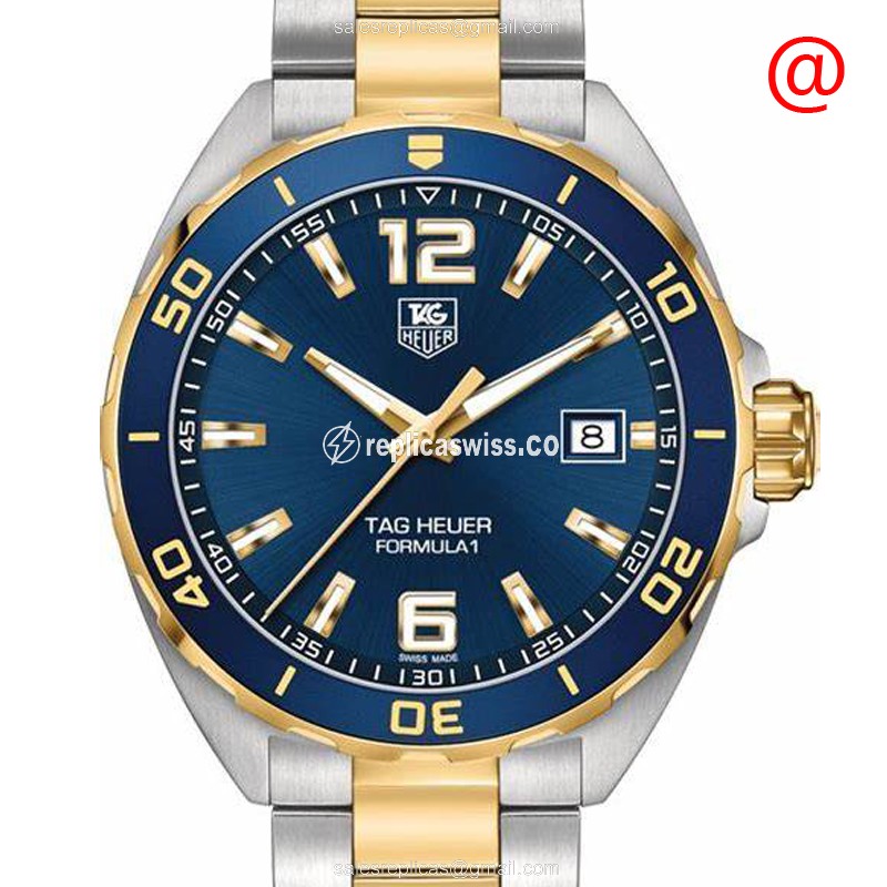 Tag Heuer Formula 1 Quartz - 18kt Gold & Steel - Blue Dial - Gold Clasp - Luxury Replica FORMULA 1 Watch