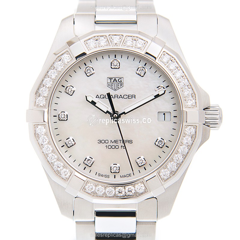 Tag Heuer AQUARACER Quartz - White Dial - Steel Case - Silver Steel Strap