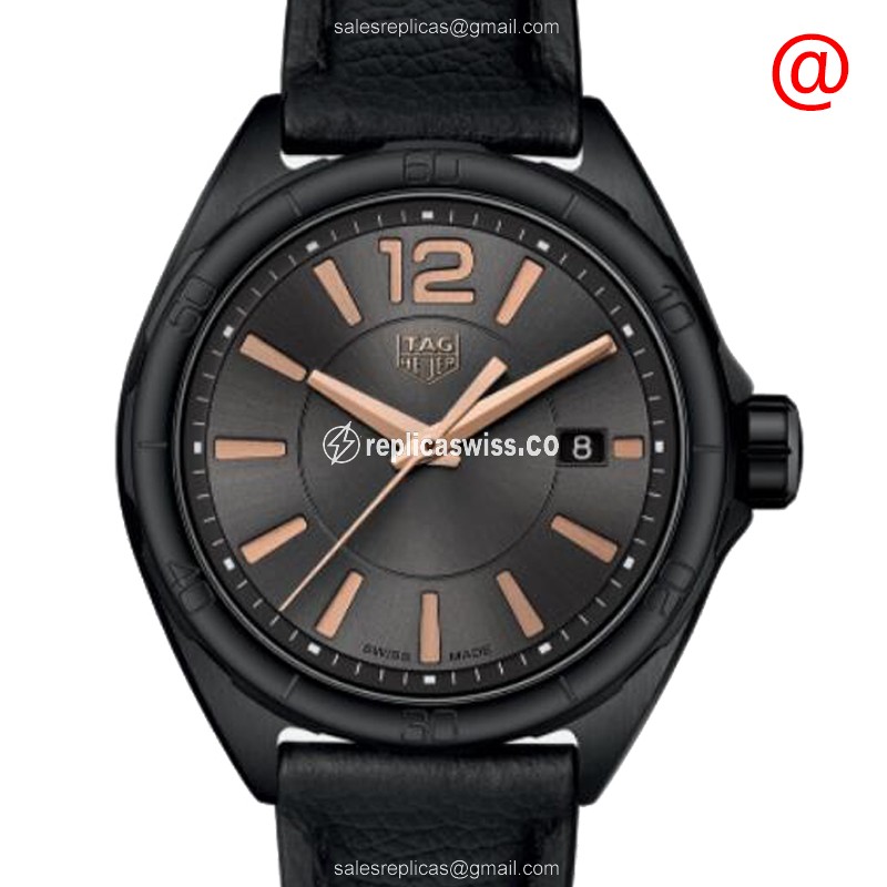 Tag Heuer Formula 1 Quartz - Steel Case - Gray Dial - Black Leather Strap - Buckle Clasp