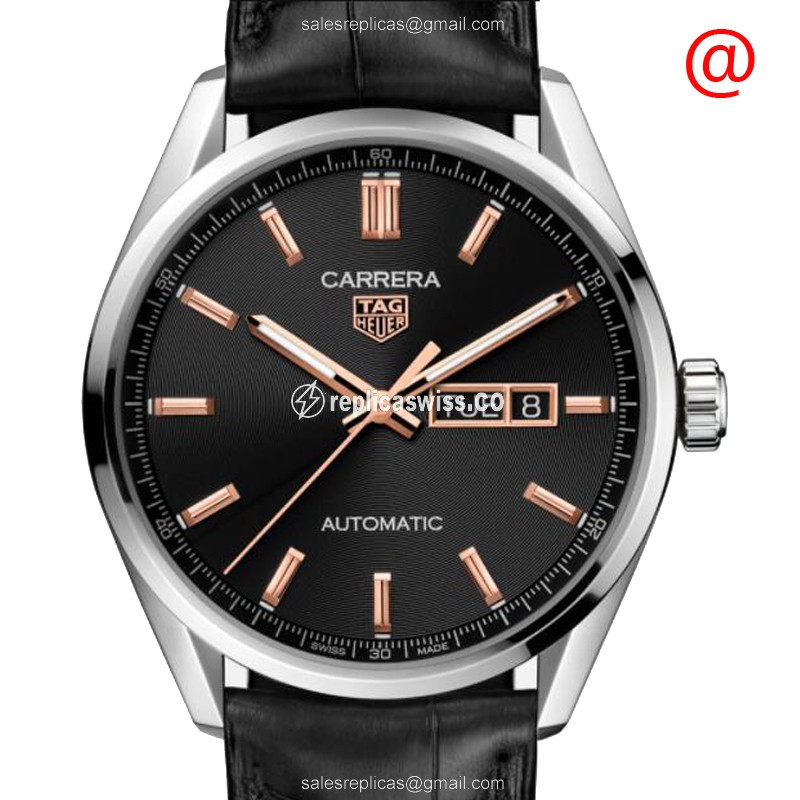 Tag Heuer Carrera Replica - Automatic - Steel - Black Dial
