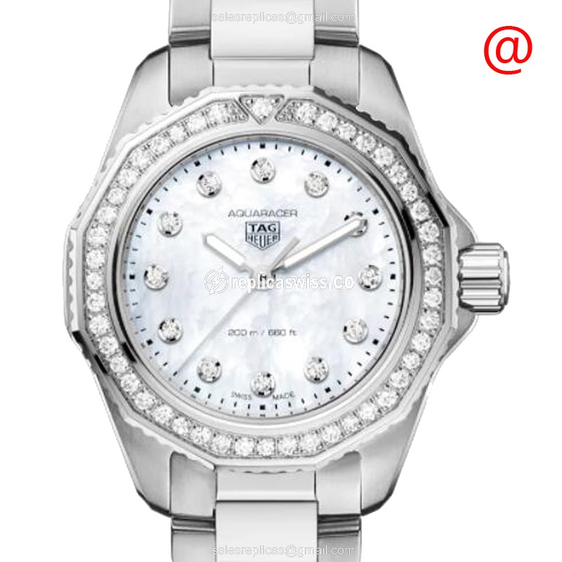Tag Heuer AQUARACER Quartz - White Dial - Steel Case - Silver Band - Clasp
