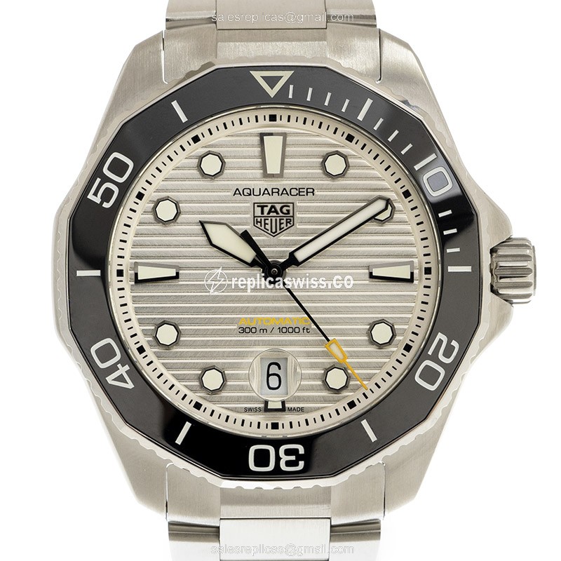 Tag Heuer Aquaracer Replica - Automatic - Stainless Steel - Gray Dial - Silver Strap